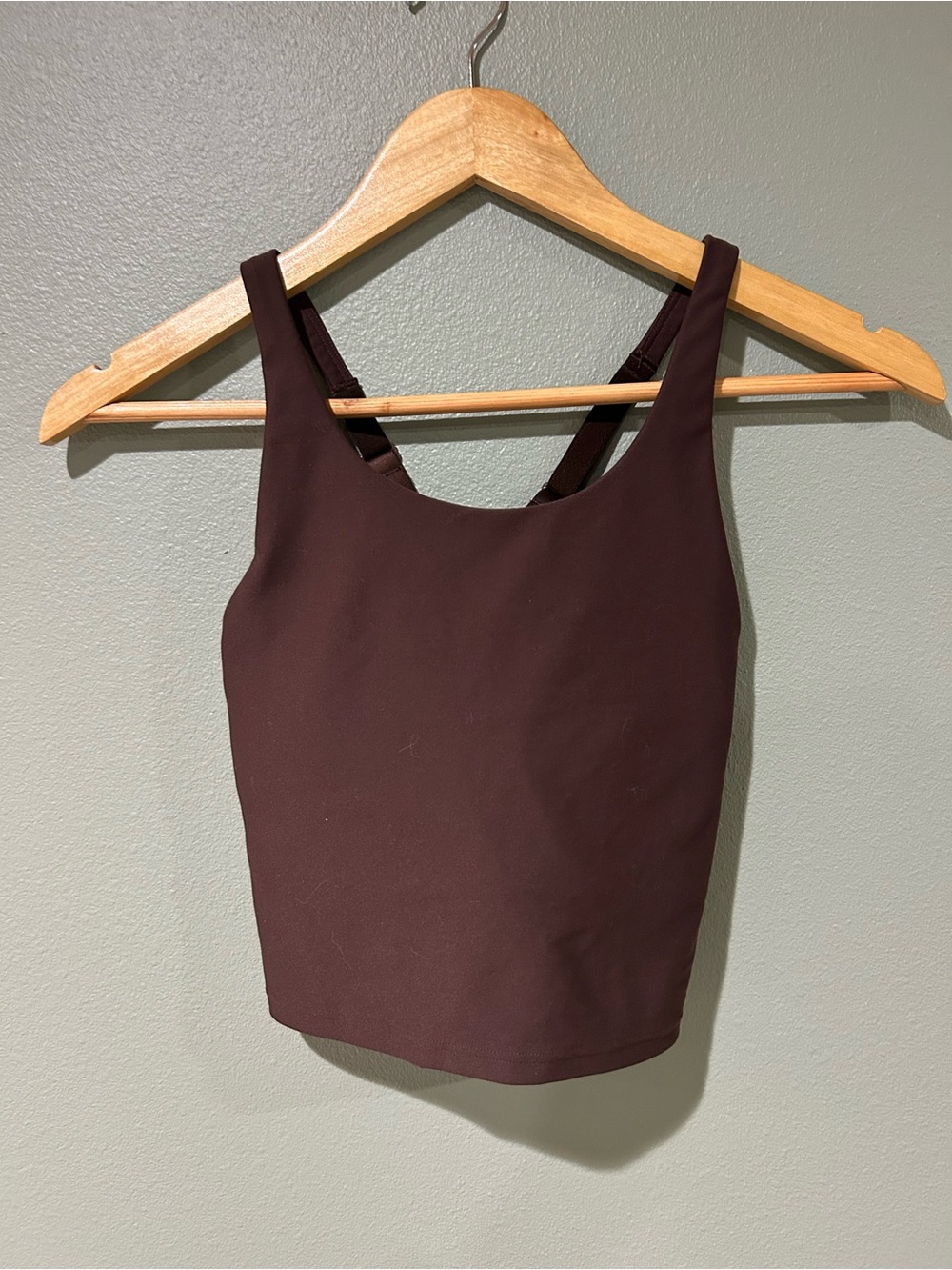 Old Navy Chocolate Brown Square Neck Crop Tank
